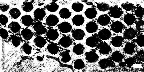 Cast iron grate texture with geometric pattern for design and overlay