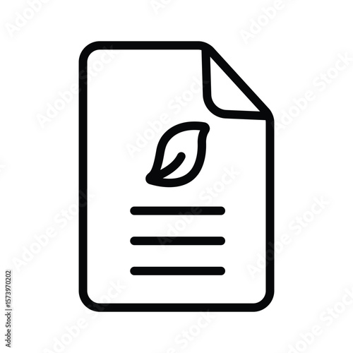 A handy outline style icon showing eco report