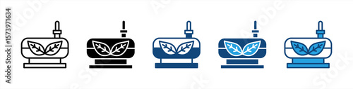 Biofuel icon set multiple style collection