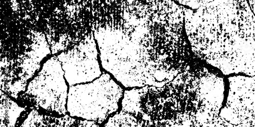 Cracked earth ground pattern with polygonal fissures for distressed design effects