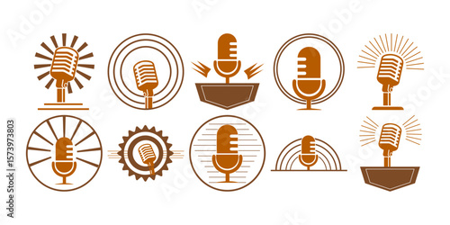 Vintage Podcast Logo Icon