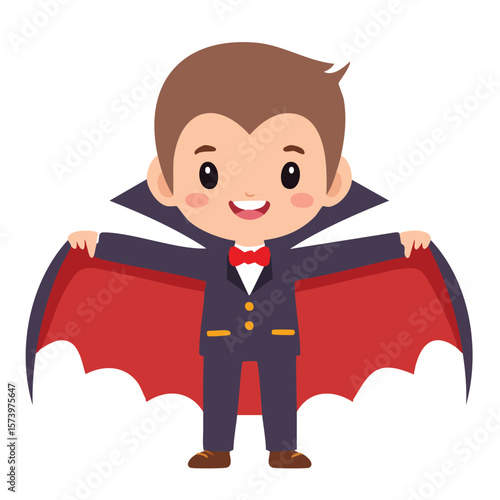 Cute vampire flat vector