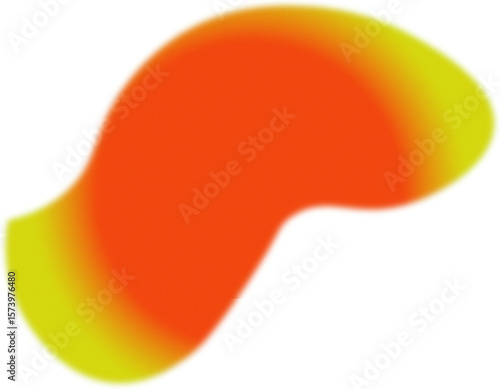 Holographic Fluid Gradient Shape with Blurred Orange Element, Iridescent Glow, and Soft Organic Aura Design.