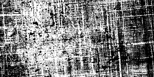 Distressed tartan fabric texture with worn weave and scatter overlay effect for design