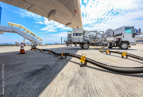 Wallpaper Mural Refueling planes at the airport Torontodigital.ca
