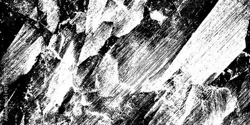 Etched crystal mineral facets with sharp angular lines for distress overlay design