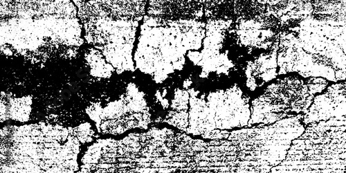 Faded chalk graffiti on cracked sidewalk surface for urban art designs