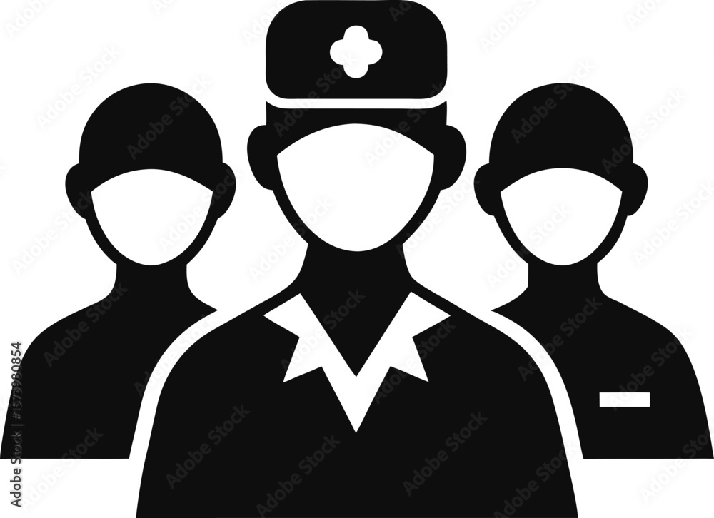 Naklejka premium Medical team icon