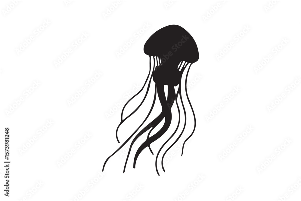 Jellyfish Silhouette Vector Set
Jellyfish Silhouette Vector Set