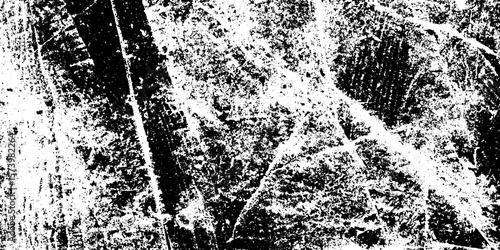 Frost pattern on window pane with feathery dendrites - grunge texture background for design