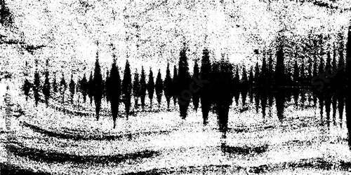 Abstract ink jet glitch art with distorted scanline pattern