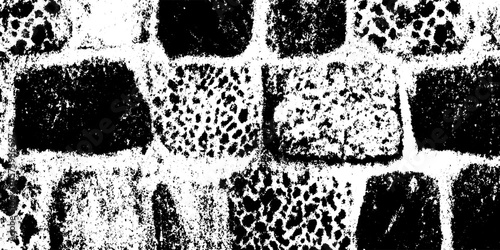 Grunge masonry mortar joint texture with recessed grout for distressed design overlay