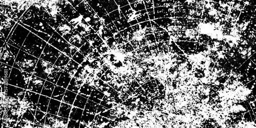 Vintage grunge world map overlay with grid and distressed texture for creative design