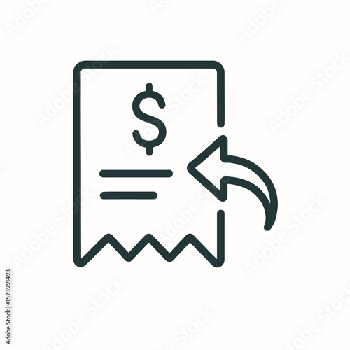 Tax Document Outline Icon