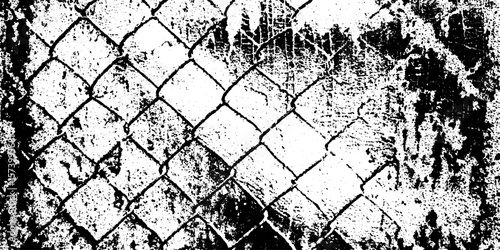 Grunge rusted chain link fence texture overlay for distressed design projects