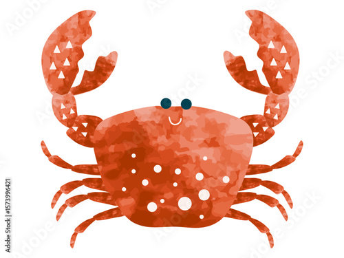 絵本タッチなカニのイラスト