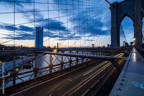 View of Manhattan from the Brooklyn Bridge New York City NYC