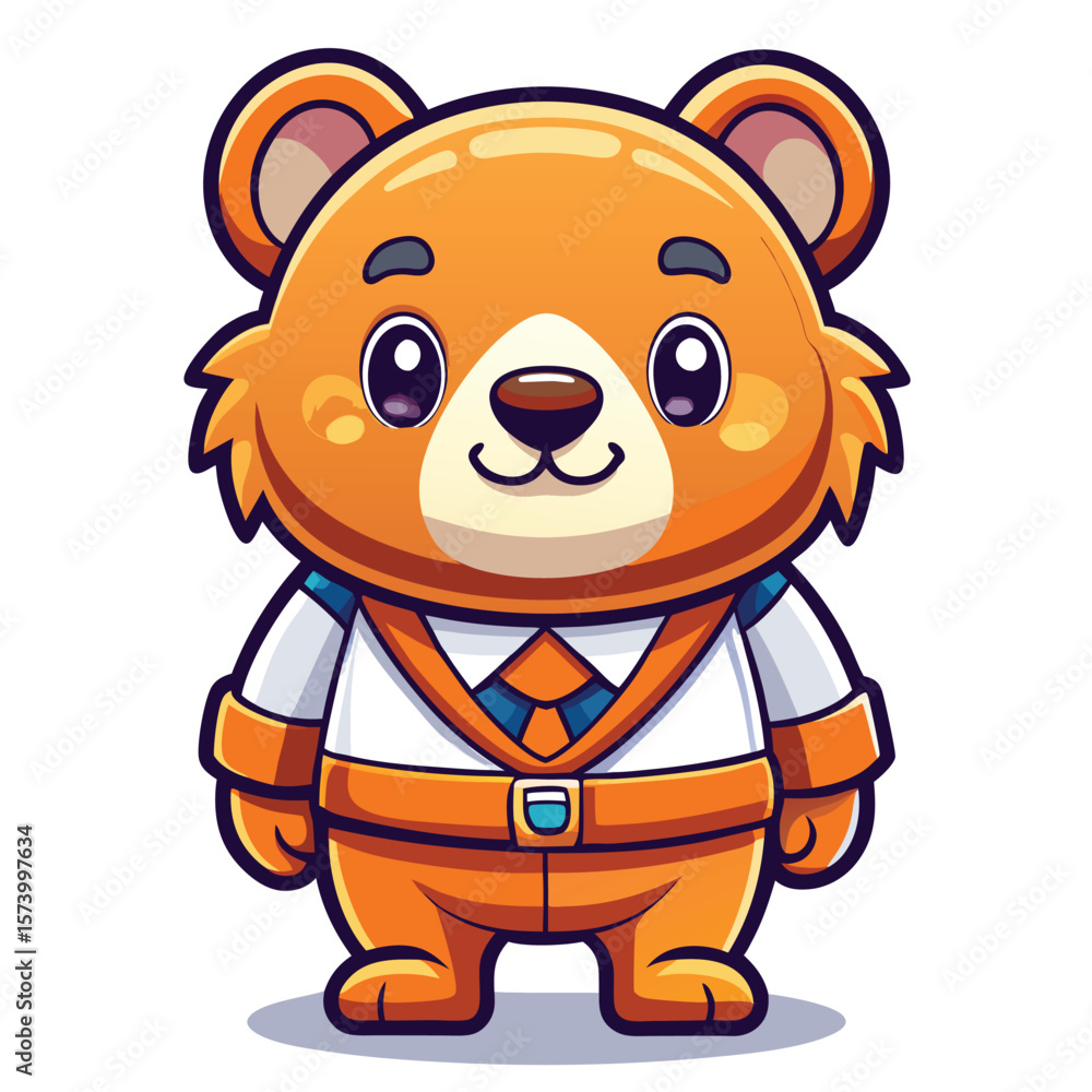 Obraz premium Cartoon bear wearing a suit