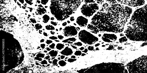 Abstract volcanic lava rock texture with deep bubble pattern for artistic design