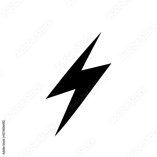 Free Download Lightning Bolt Icon: A simple, bold black and white vector illustration of a lightning bolt, perfect for design projects needing a dynamic and energetic symbol. - GFXLoad