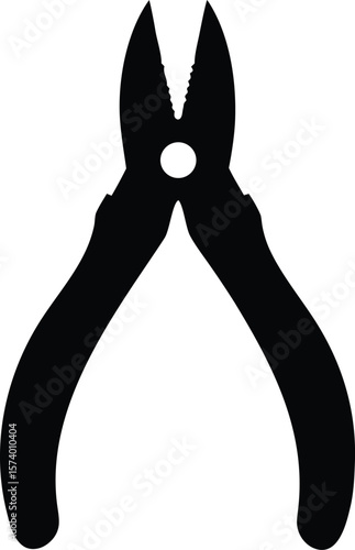 plier silhouette vector icon
