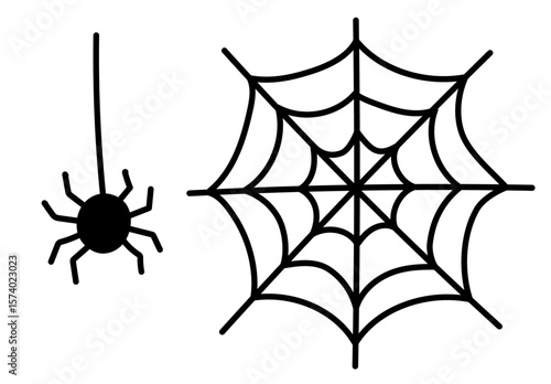 ハロウィンモチーフのポップで可愛いイラスト ベクター