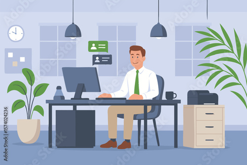 Men With Cozy Office