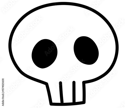 ハロウィンモチーフのポップで可愛いイラスト スカル ベクター