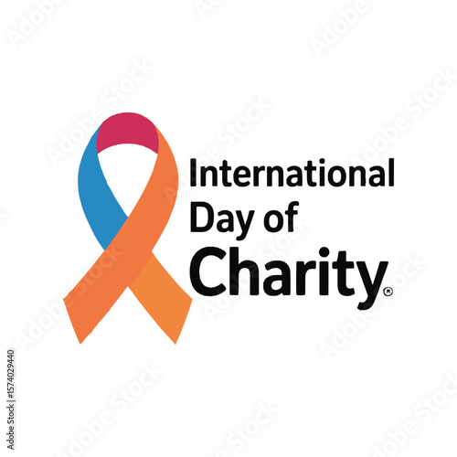 International Day of Charity ribbon logo awareness
