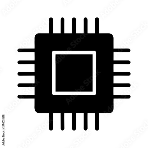 CPU Chip Clipart Vector Illustration
