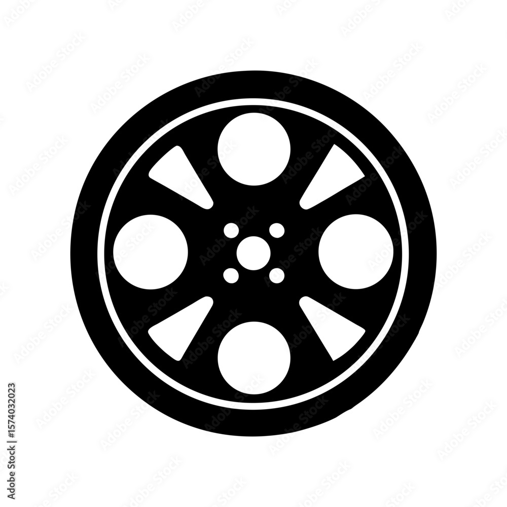 Fototapeta premium Reel to Reel Tape Clipart Vector Illustration