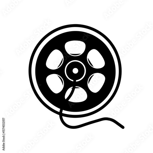 Reel to Reel Tape Clipart Vector Illustration