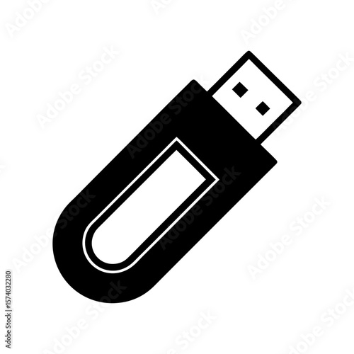 USB Flash Drive Clipart Vector Illustration