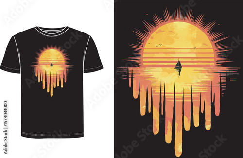 t shirt design with abstract background