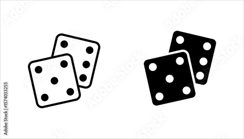 Dice icon set design isolated on white background. vector illustration
