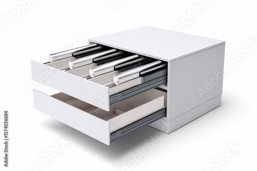 Shop white modern drawer cabinet with soft close slides for bedroom furniture storage and organization