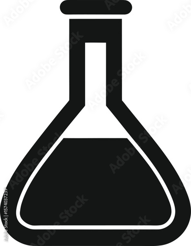 vector illustration of a test tube with chemical formula