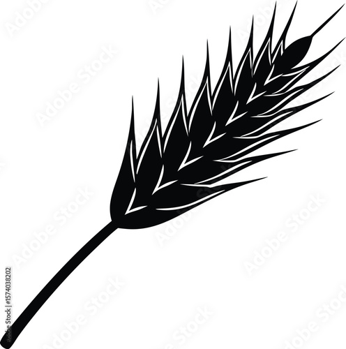 wheat sheaf silhouette vector