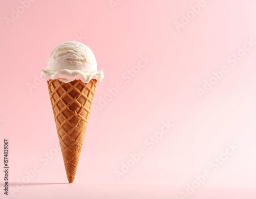 Ice cream cone with good copy space.
