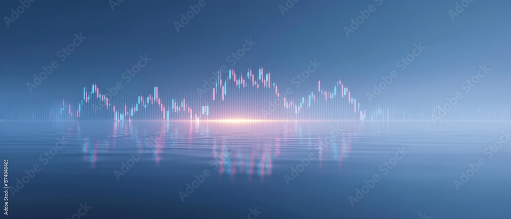 Obraz premium Market trends analysis digital finance infographic visualization abstract environment aerial view data insights for investors