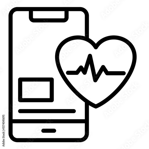 Digital Health  Icon Element For Design