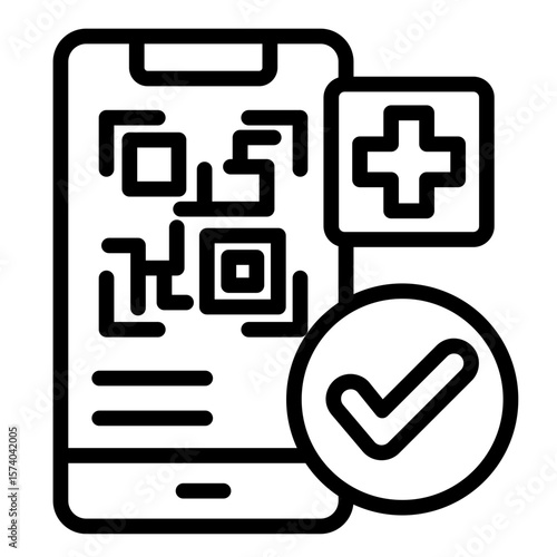 Digital Vaccine Passport  Icon Element For Design