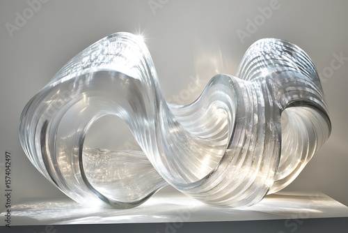a modern glass sculpture