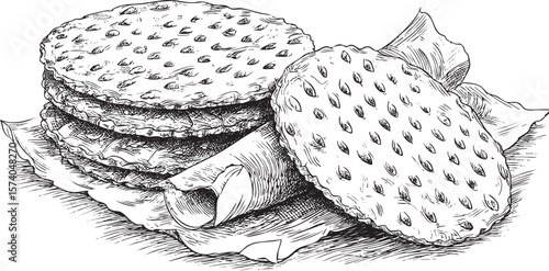 Delicious baked goods with crispy texture for culinary inspiration