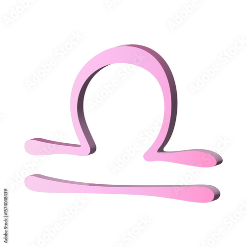 3d libra zodiac sign Astrology clipart Element for design