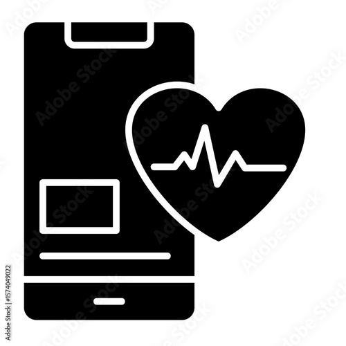 Digital Health  Icon Element For Design