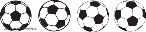 Vector illustration of Soccer ball, Simple symbol football