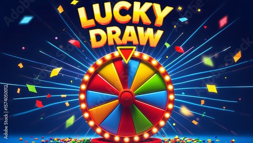 Prize Wheel Illustration for Contest, Giveaway or Raffle
