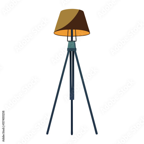 Black and white camera tripod, an isolated professional photography studio equipment