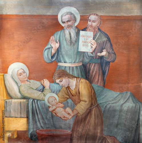 Canvastavla Milan - The fresco of Nativity of St